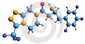 3D image of Sitagliptin skeletal formula