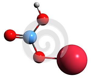 3D image of sodium bicarbonate skeletal formula