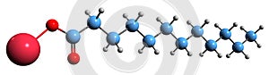 3D image of Sodium laurate skeletal formula