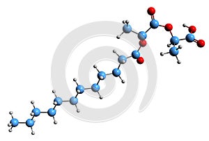 3D image of Sodium Lauroyl Lactylate skeletal formula