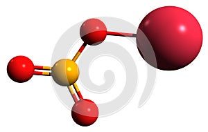 3D image of Sodium nitrate skeletal formula