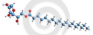 3D image of Sorbitan monostearate skeletal formula