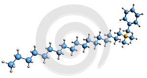 3D image of Stearalkonium chloride skeletal formula