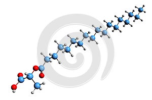 3D image of stearoyl-1-lactylate skeletal formula