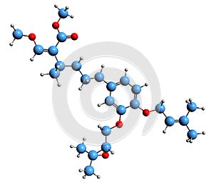 3D image of Strobilurin D skeletal formula