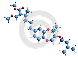 3D image of Strobilurin G skeletal formula