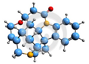 3D image of Strychnine skeletal formula