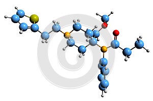 3D image of Sufentanil skeletal formula