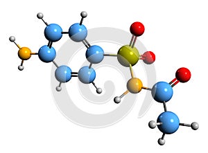 3D image of Sulfacetamide skeletal formula