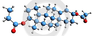 3D image of Testosterone acetate propionate skeletal formula