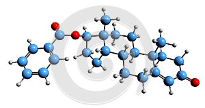 3D image of Testosterone benzoate skeletal formula