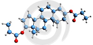 3D image of Testosterone dipropionate skeletal formula