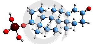 3D image of Testosterone phosphate skeletal formula