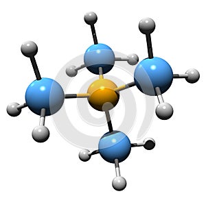 3D image of Tetramethylammonium hydroxide skeletal formula