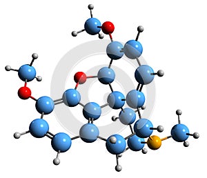 3D image of Thebaine skeletal formula