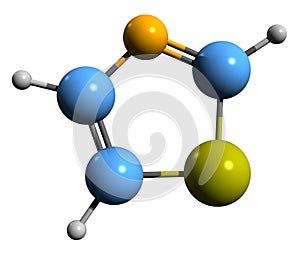 3D image of Thiazole skeletal formula