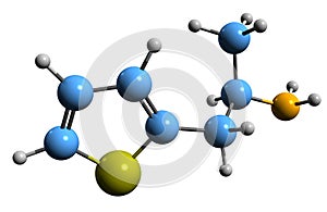 3D image of Thiopropamine skeletal formula