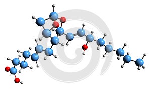 3D image of Thromboxane A2 skeletal formula