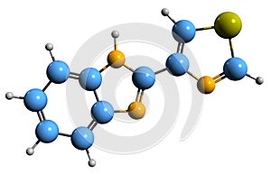 3D image of Tiabendazole skeletal formula