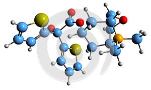 3D image of Tiotropium bromide skeletal formula