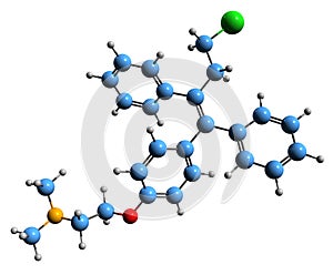 3D image of Toremifene skeletal formula