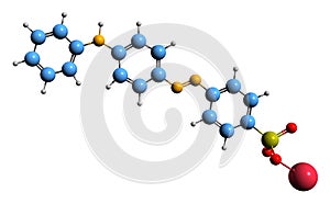 3D image of Tropaeolin 00 skeletal formula