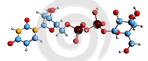 3D image of Uridine diphosphate glucose skeletal formula