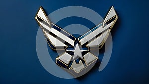 3D image of a USAF Logo on a blue background