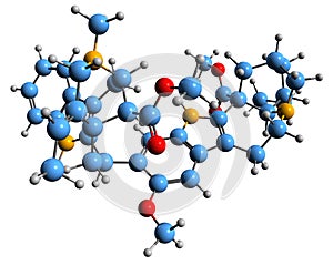 3D image of Voacamine skeletal formula