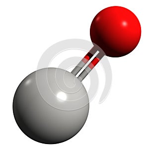 3D image of Zinc oxide skeletal formula