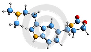 3D image of Zolmitriptan skeletal formula