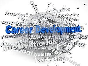 3d imagen Career development concept word cloud background