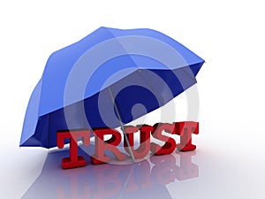 3d imagen Trust concept, on white background.