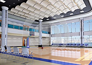 3d indoor gymnasium