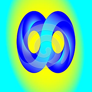 3d infiniti image logotype at radial background