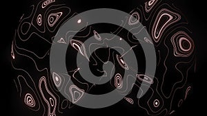 3d infinity sign with energy lines. Design. Twisted endless loop with neon pattern. Luminous psychedelic pattern of