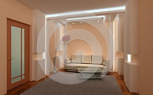 3D interior lounge.