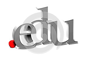 3D Internet Domain on white background