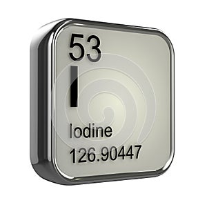 3d Iodine element