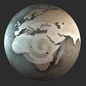 3D iron earth (Africa)