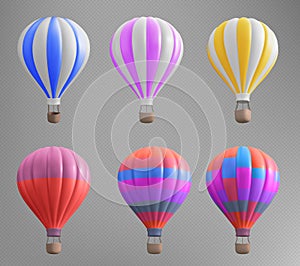 3d isolated hoy air balloon basket illustration