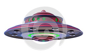 3D Isolated UFO Extraterrestrial Spaceship.