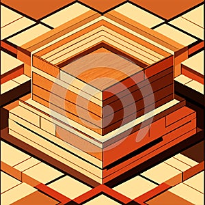 3d isometric cubes background. Vector illustration. Eps 10. Generative AI