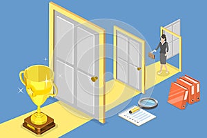 3D Isometric Flat Vector Conceptual Illustration of Business Prospects
