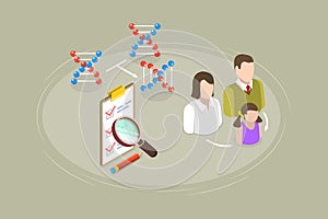 3D Isometric Flat Vector Conceptual Illustration of Carrier Screening