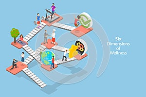 3D Isometric Flat Vector Conceptual Illustration of Personal Health Habits