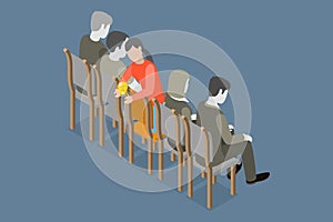 3D Isometric Flat Vector Conceptual Illustration of Think Different