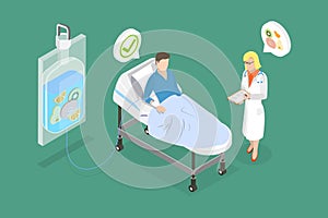 3D Isometric Flat Vector Conceptual Illustration of Vitamin Therapy