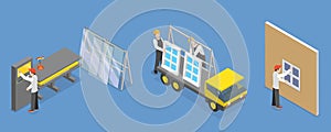 3D Isometric Flat Vector Conceptual Illustration of Windows Installing