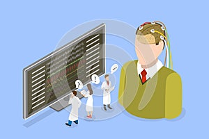 3D Isometric Flat Vector Illustration of Biofeedback